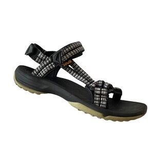 TEVA Fi Lite Womens Black Gray Sandals Strappy Hiking Outdoor Walking Shoe